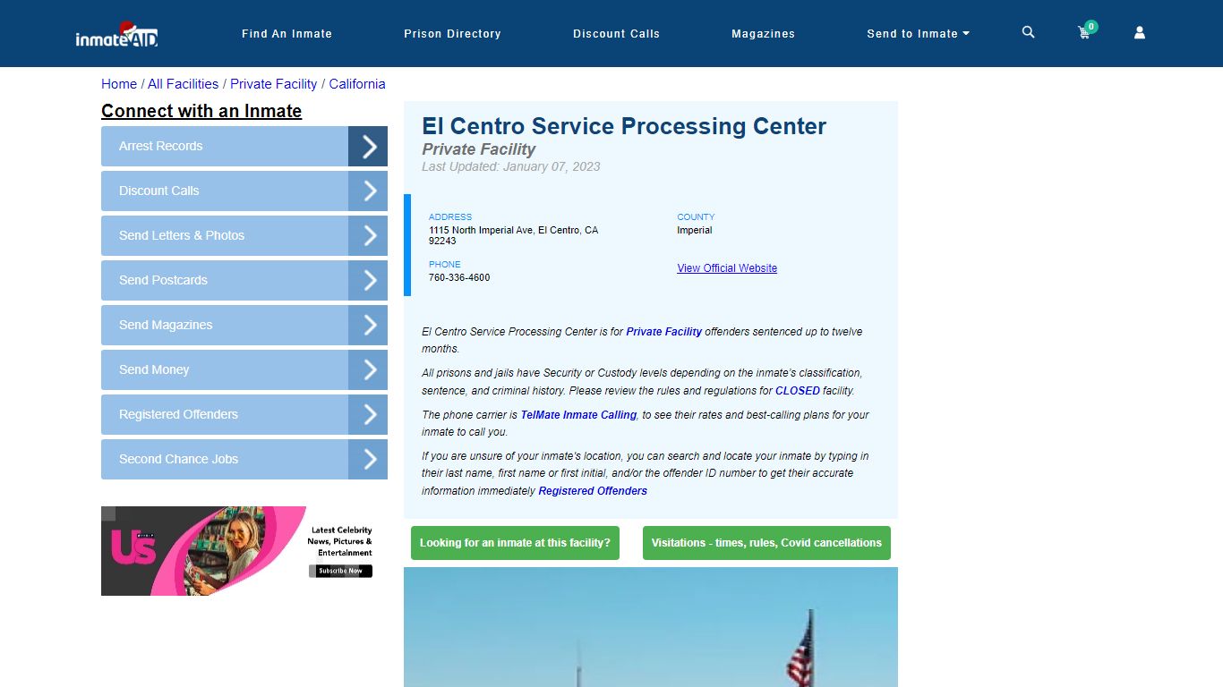 El Centro Service Processing Center - Inmate Search - El Centro, CA