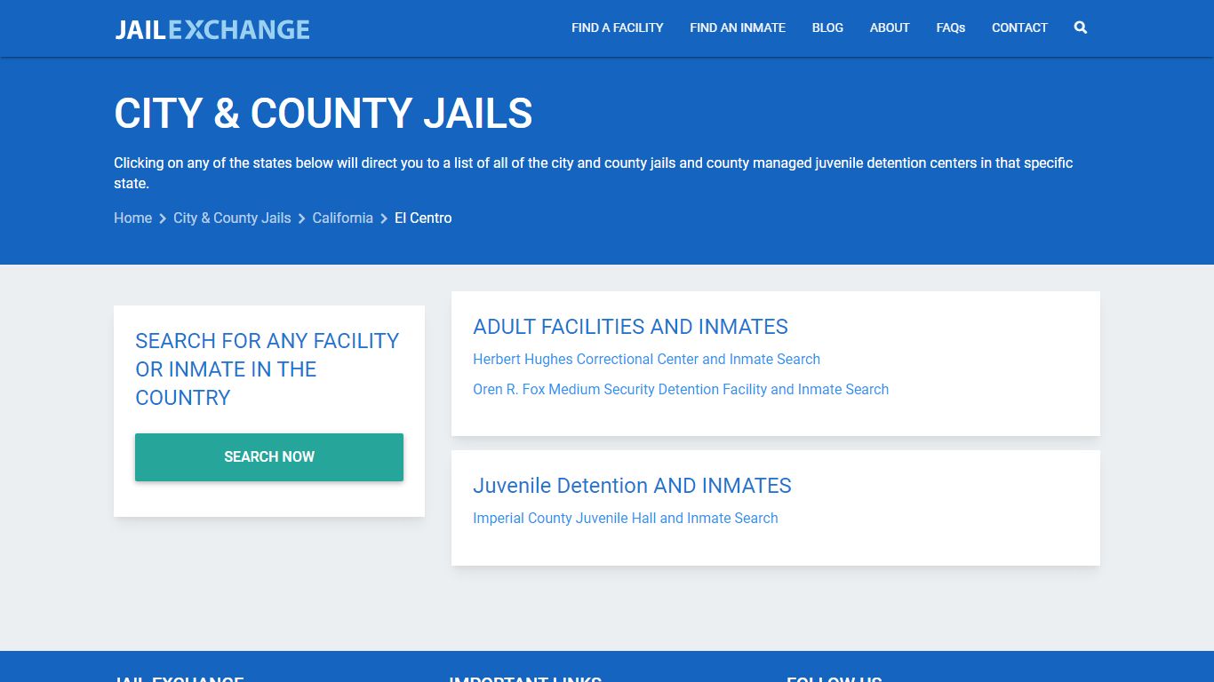 City & County Jails | California | El Centro | JailExchange